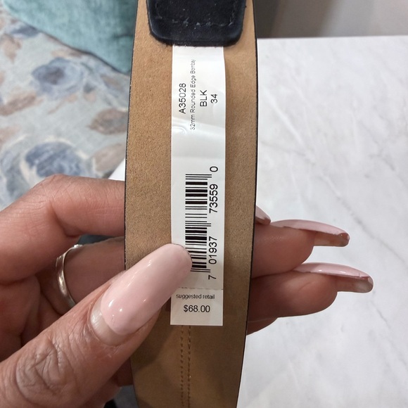 ?Cole Haan Sude Black Women’s Belt with Silver Buckle Size 34 EC?
